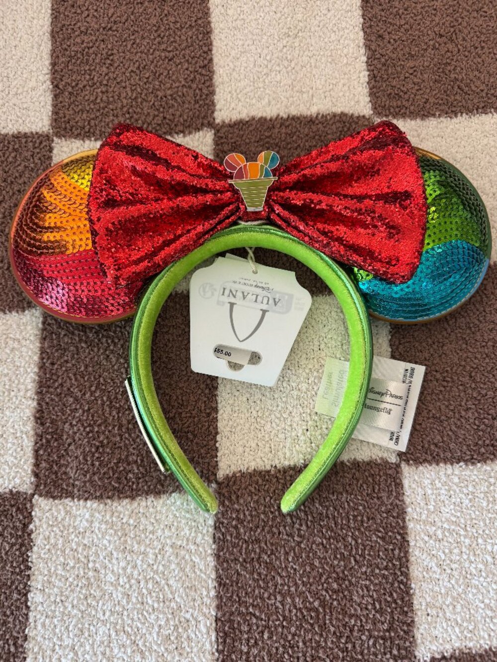 Aulani Exclusive Shaved Iced Disney Minnie Ears Headband - NWT